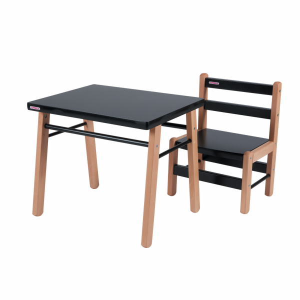 Petite table enfant gabriel hybride noir Combelle