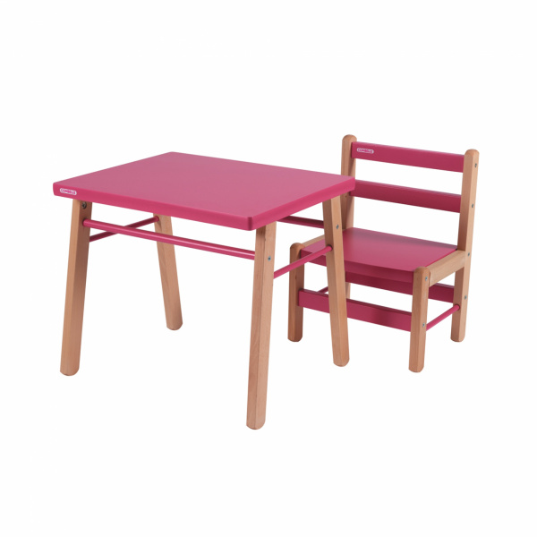 Petite table enfant gabriel hybride fuchsia Combelle