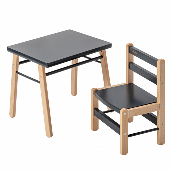 Petite table enfant gabriel anthracite Combelle
