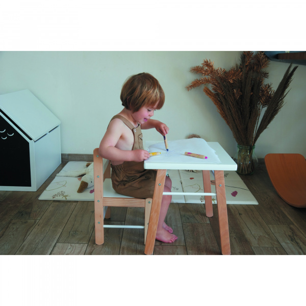 Petite table enfant gabriel hybride vieux rose Combelle