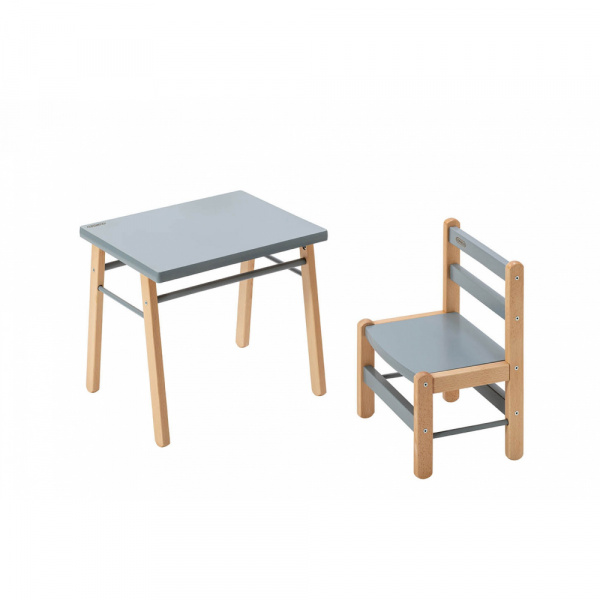Petite table enfant gabriel hybride bleu gris Combelle
