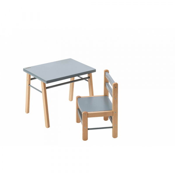 Petite table enfant gabriel hybride bleu gris Combelle