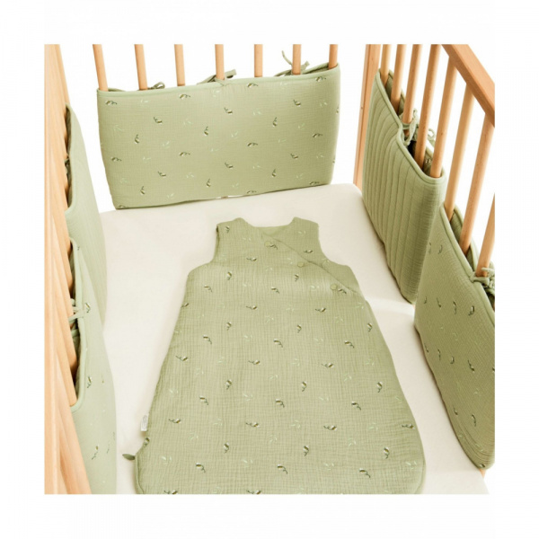 Protège barreaux de lit modulable bucolique vert Combelle