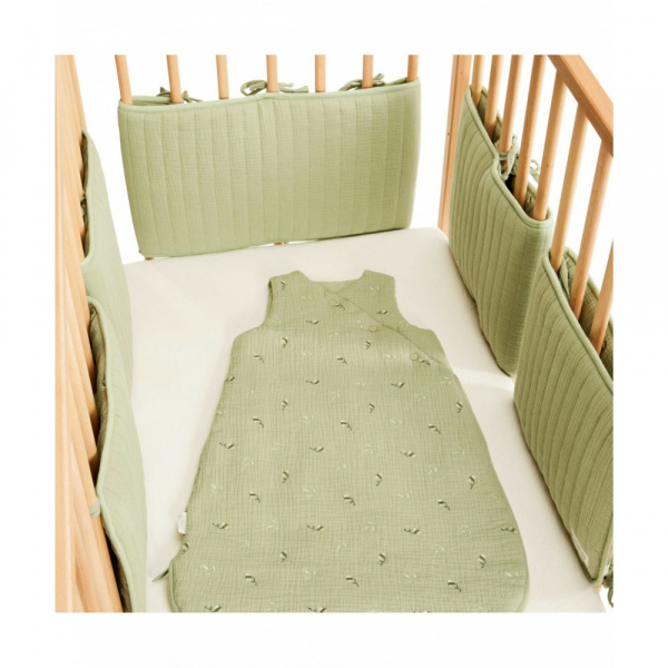 Protège barreaux de lit modulable bucolique vert Combelle