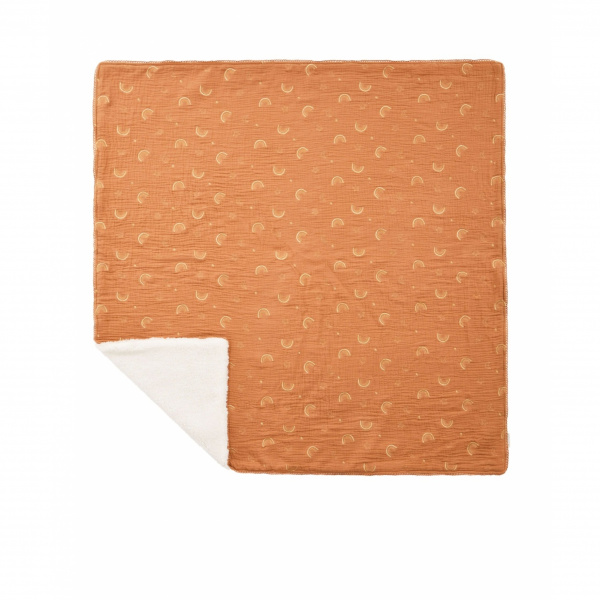 Couverture réversible 100 x 100 cm camel Combelle