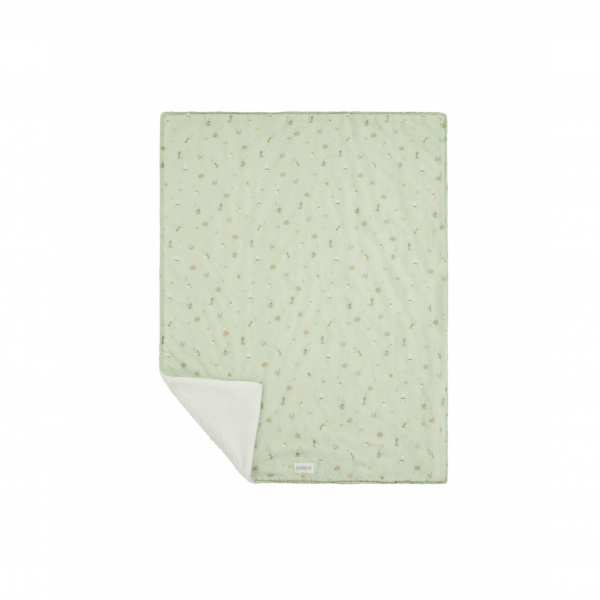 Couverture réversible 70 x 100 cm bucolique vert Combelle
