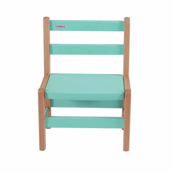 Petite chaise basse enfant louise hybride vert mint Combelle