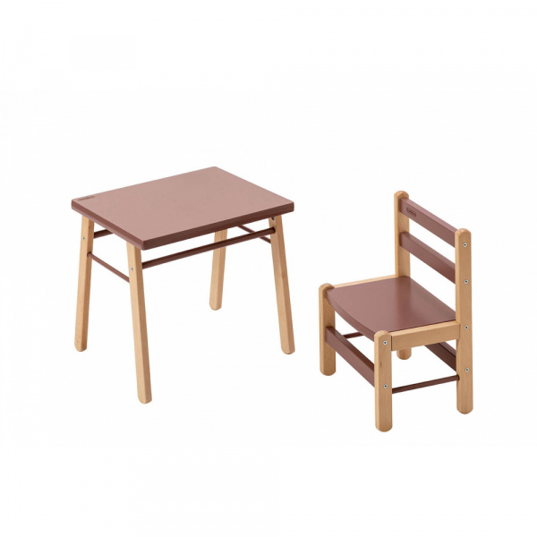 Petite chaise basse enfant louise vernis naturel Combelle