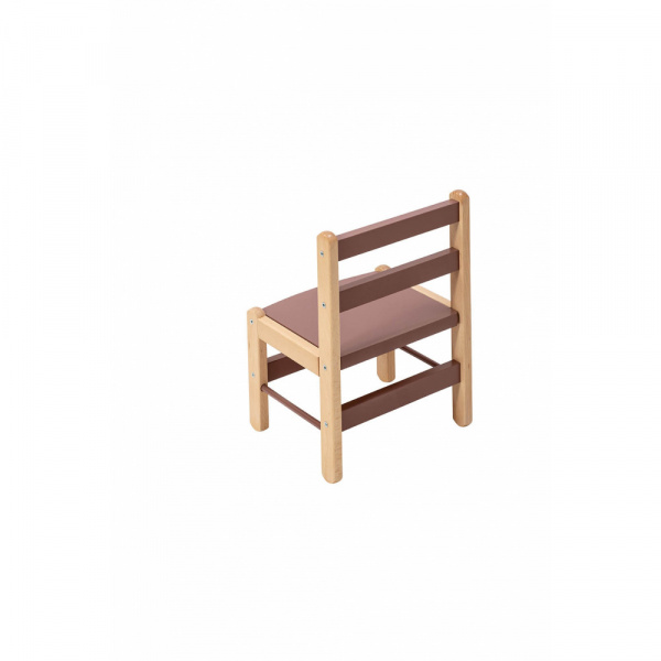Petite chaise basse enfant louise vernis naturel Combelle