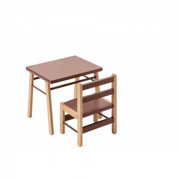 Petite chaise basse enfant louise vernis naturel Combelle