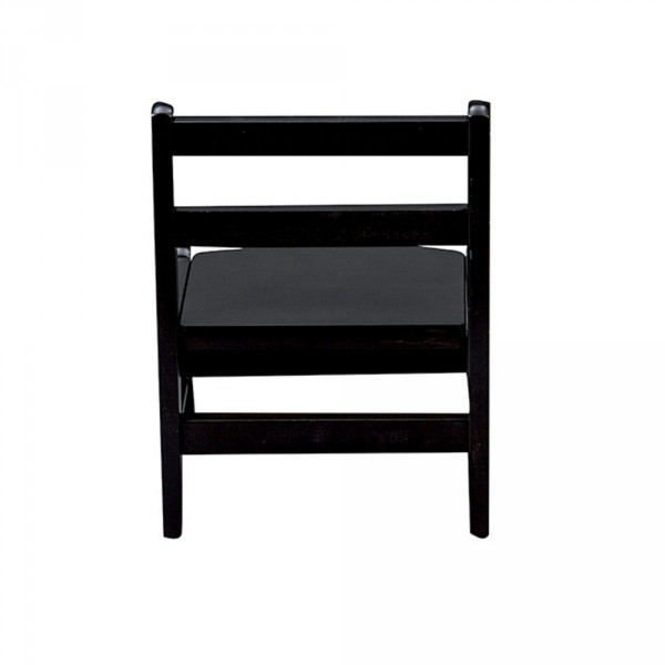 Chaise basse laque noir Combelle