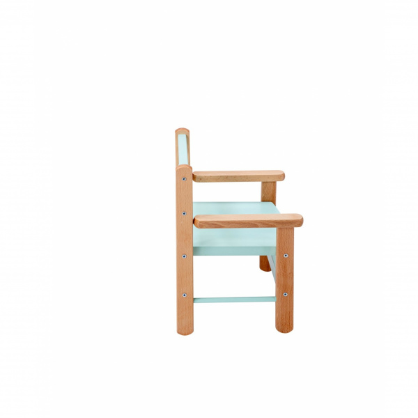 Petit fauteuil enfant avec accoudoirs juliette hybride vert mint Combelle