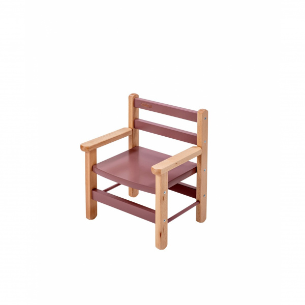 Petit fauteuil enfant avec accoudoirs juliette hybride vieux rose Combelle