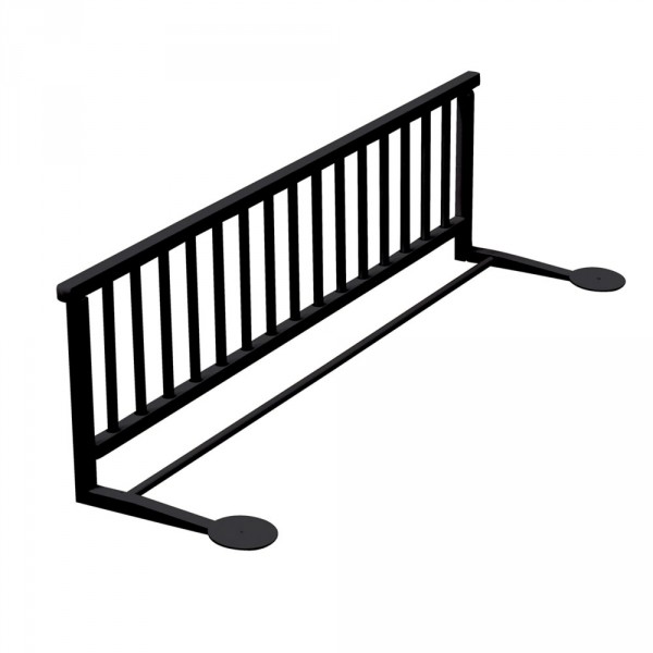 Barrière de lit 35x127cm laque noir Combelle