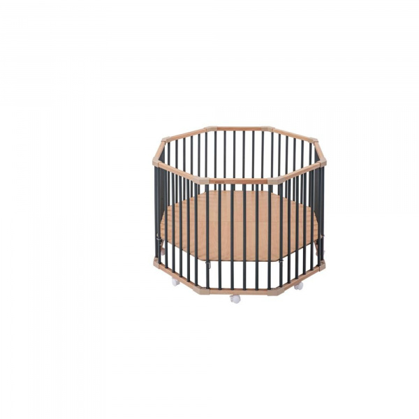 Parc octogonal bébé en bois basile hybride kaki Combelle