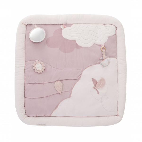 Tapis d'éveil ouatiné avec arche de jeux vert Combelle