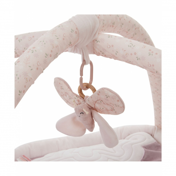 Tapis d'éveil ouatiné avec arche de jeux vert Combelle