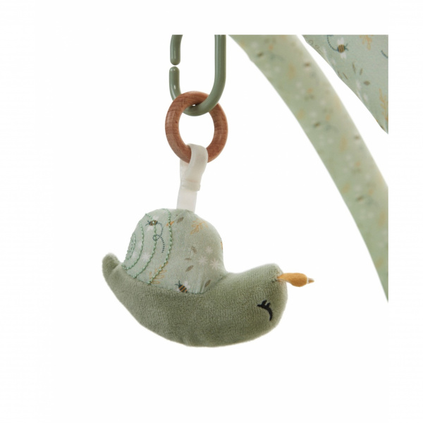 Tapis d'éveil ouatiné avec arche de jeux vert Combelle