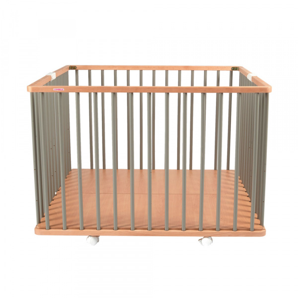 Parc pliant carré gaby avec plancher réglable hybride gris Combelle