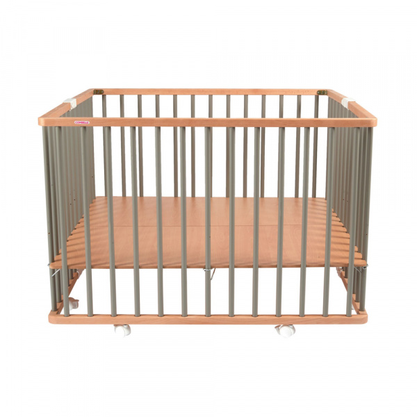 Parc pliant carré gaby avec plancher réglable hybride gris Combelle