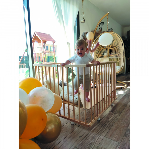 Parc bébé pliant carré gaby avec plancher réglable hybride noir Combelle