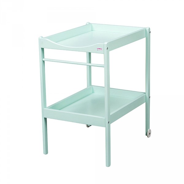 Table à langer alice 2 plateaux laque vert mint Combelle