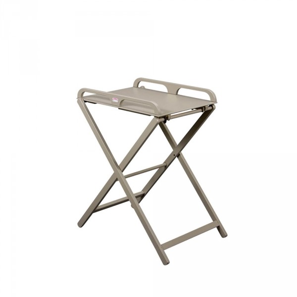 Table à langer jade pliante laque gris clair Combelle