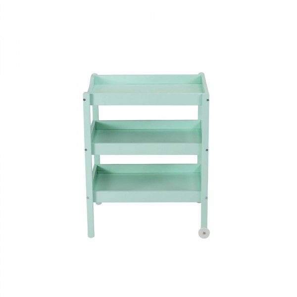 Table à langer susie 3 plateaux laque vert mint Combelle