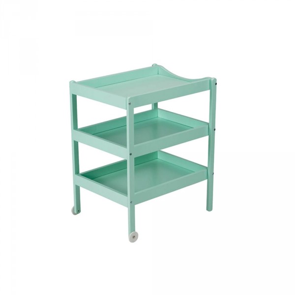 Table à langer susie 3 plateaux laque vert mint Combelle
