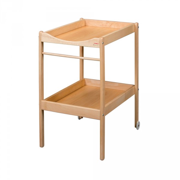 Table à langer alice 2 plateaux vernis naturel Combelle