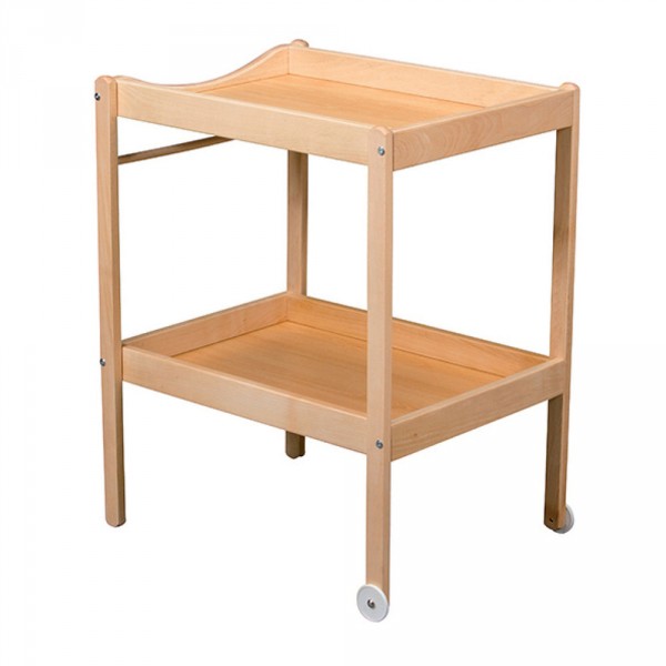 Table à langer alice 2 plateaux vernis naturel Combelle