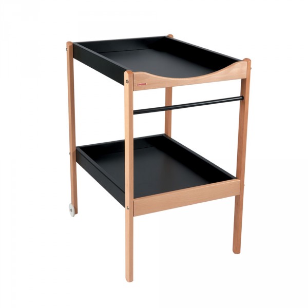 Table à langer alice 2 plateaux hybride noir Combelle
