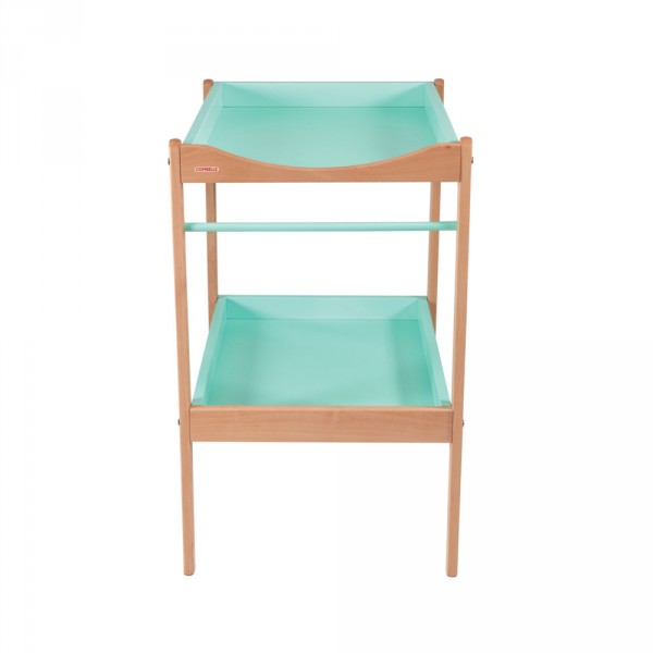 Table à langer alice 2 plateaux hybride vert mint Combelle