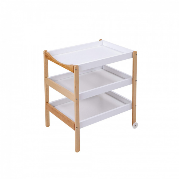 Table à langer avec 2 plateaux margot hybride blanc Combelle