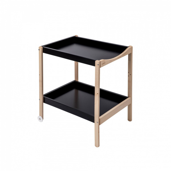 Table à langer avec 2 plateaux margot hybride noir Combelle