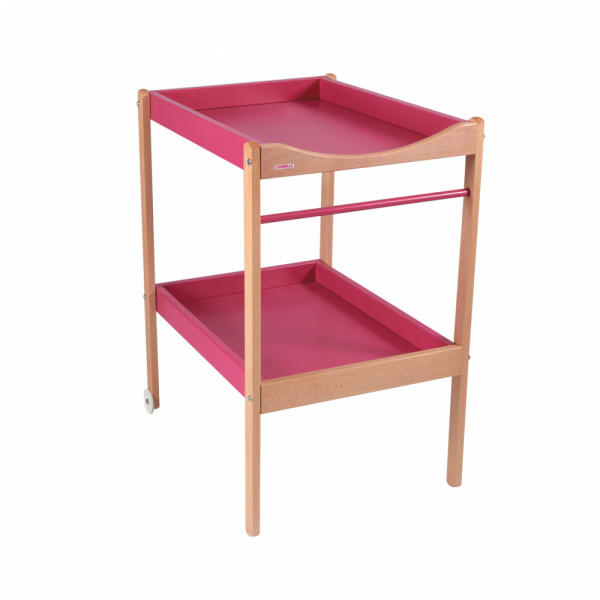 Table à langer avec 2 plateaux margot hybride fuschia Combelle