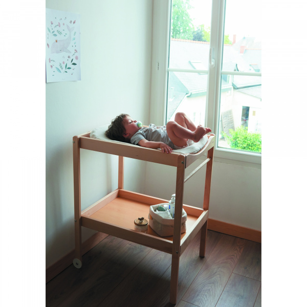 Table à langer avec 2 plateaux margot hybride fuschia Combelle