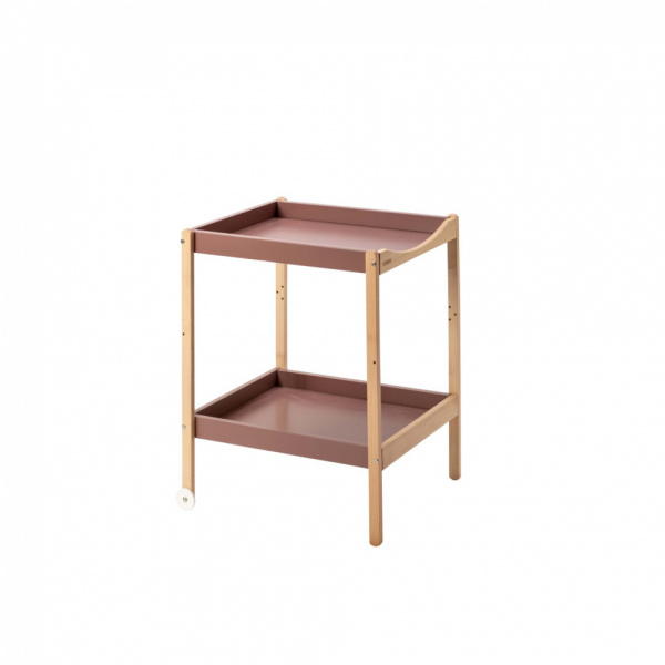 Table à langer avec 2 plateaux margot hybride vieux rose Combelle
