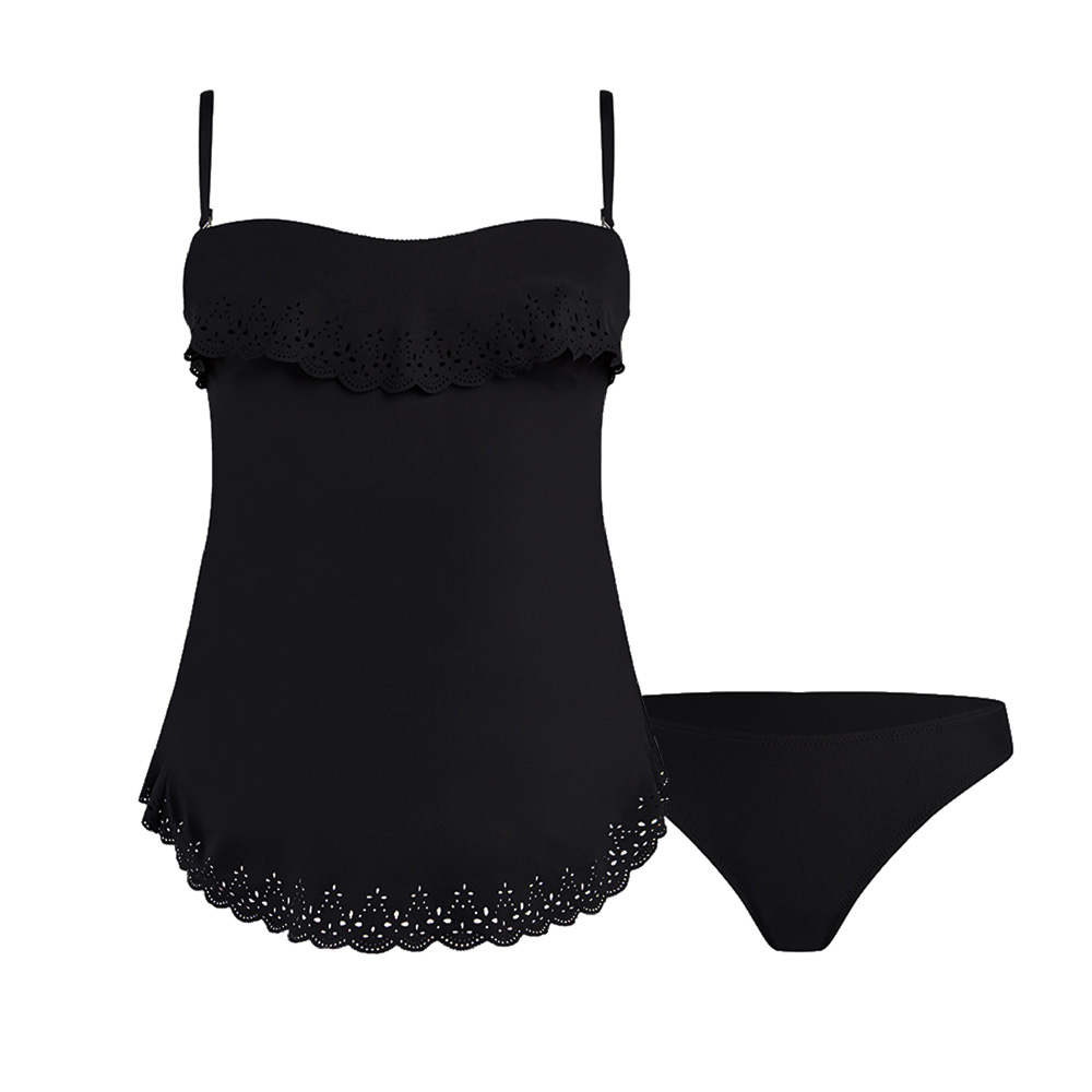 Maillot de bain de grossesse tankini 2 pièces bloom noir ...