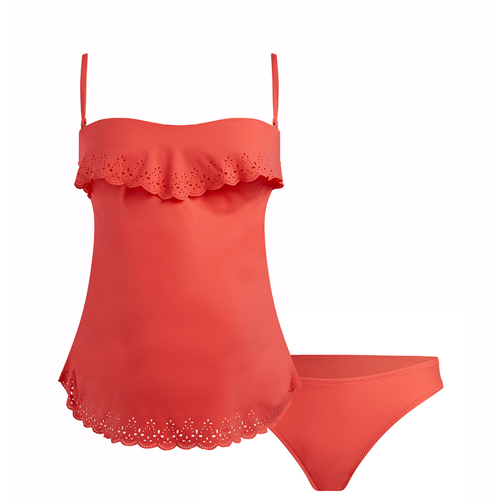 Maillot de bain de grossesse tankini 2 pièces bloom corail de Cache
