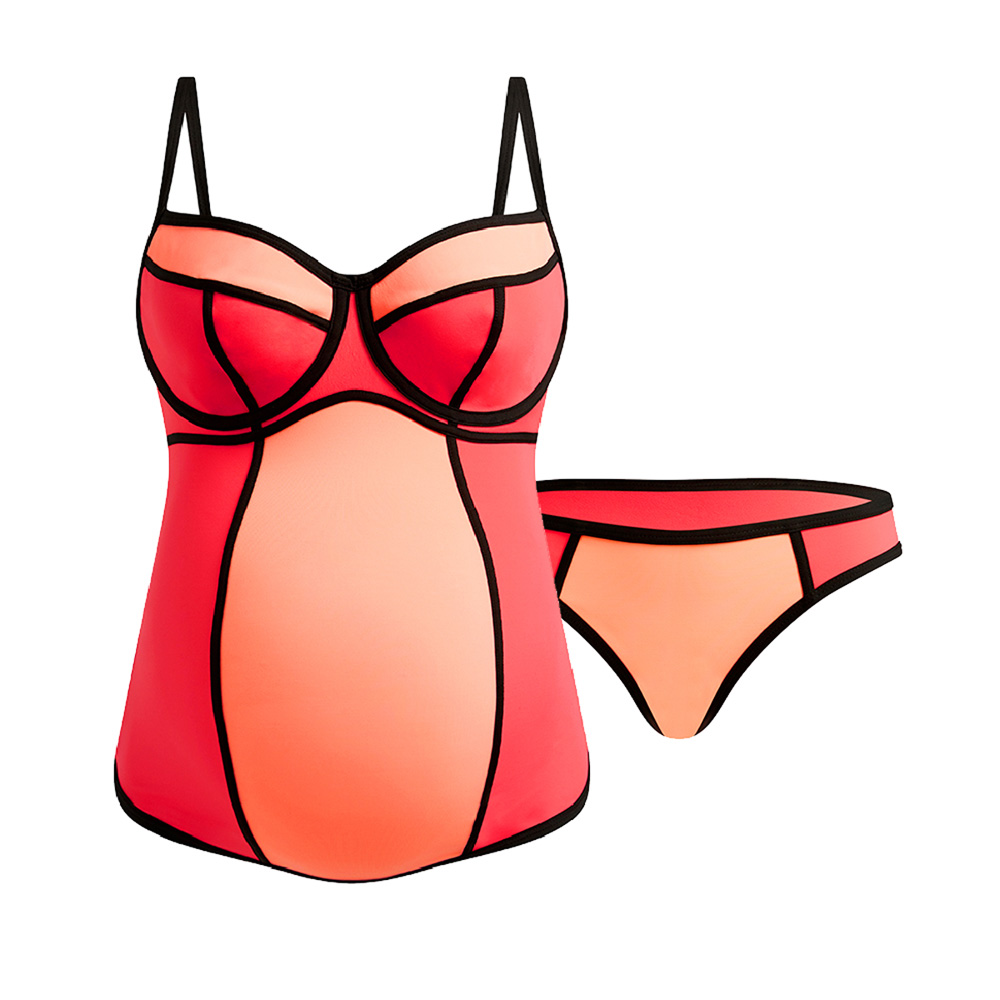 Maillot de bain de grossesse tankini 2 pièces rosy passion de Cache