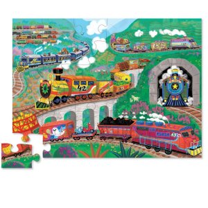 Maxi puzzle 36 pièces les trains Crocodile creek