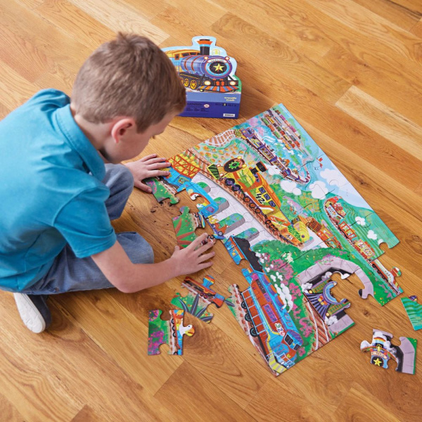 Maxi puzzle 36 pièces les trains Crocodile creek