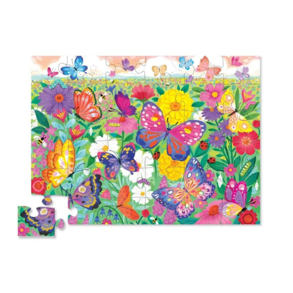 Maxi puzzle 36 pièces les papillons du jardin Crocodile creek