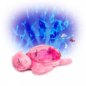 Veilleuse projection musicale tortue rose
