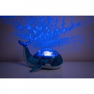 Peluche musicale à projection lumineuse baleine tranquille family bleu rechargeable Cloud b