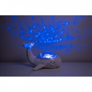 Peluche musicale à projection lumineuse baleine tranquille family blanc rechargeable Cloud b