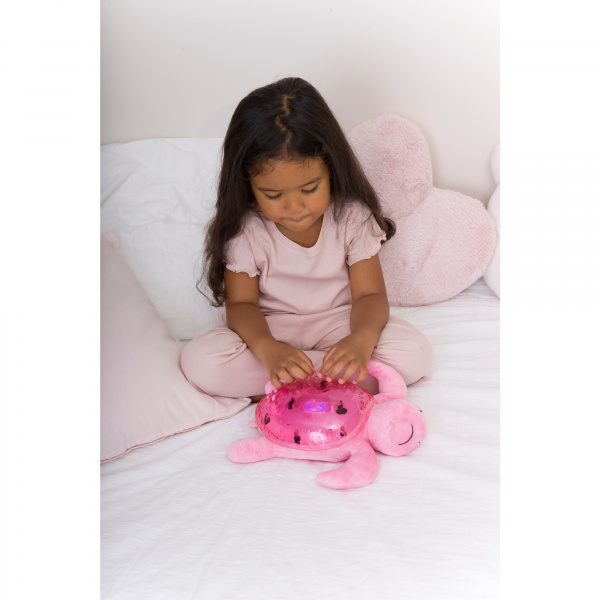 Veilleuse bébé projection plafond musicale tortue tranquille pink Cloud b