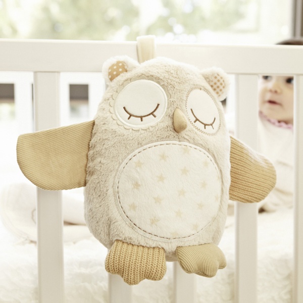 Peluche musicale bruit blanc avec détecteur de pleurs hibou Cloud b