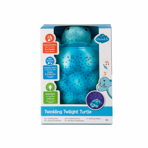Veilleuse bébé projection plafond musicale tortue twinkling twilight aqua Cloud b